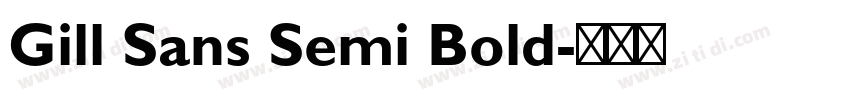 Gill Sans Semi Bold字体转换
